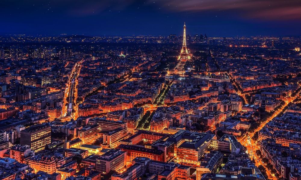 Tour Europa 10 días. Vista aérea de Paris